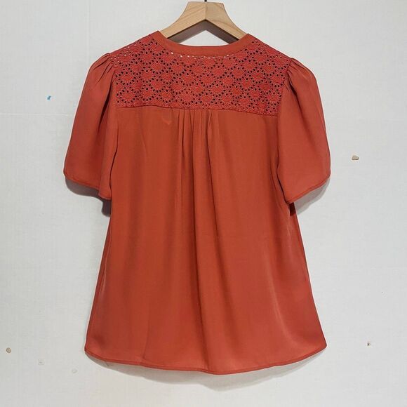 Daniel Rainn Jubilee Blouse  Burnt Orange   Size M   NWT - Picture 2 of 5